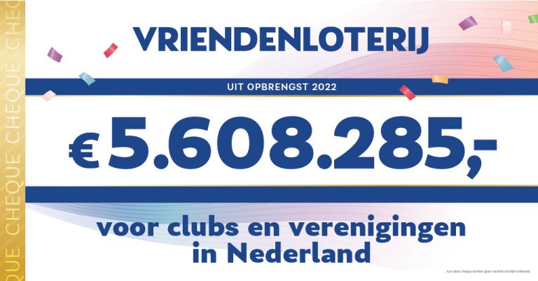 Extra €5000 van de VriendenLoterij